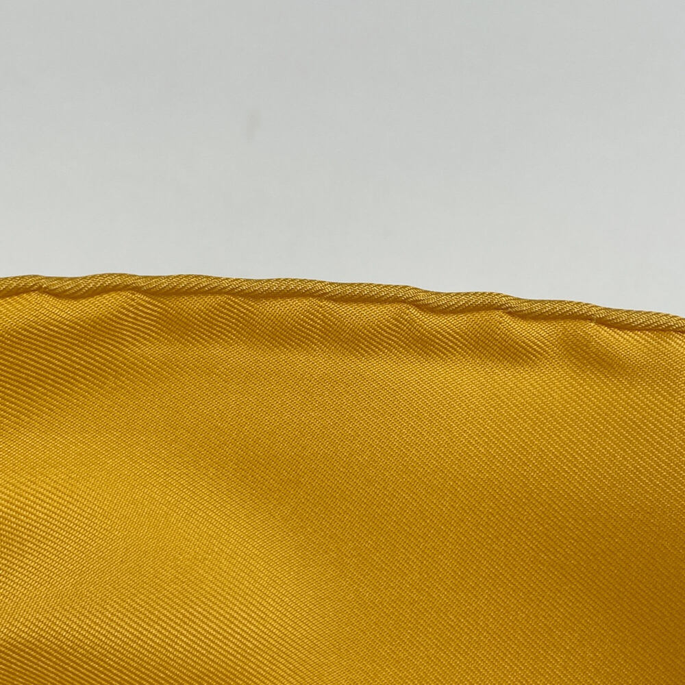 HERMES Authentic Yellow Silk Scarf - Picture 4 of 5